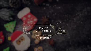 圣诞新年动画标题中文无插件动态装饰图案视频的预览图